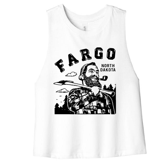 Fargo Paul Bunyan North Dakota Women's Racerback Cropped Tank