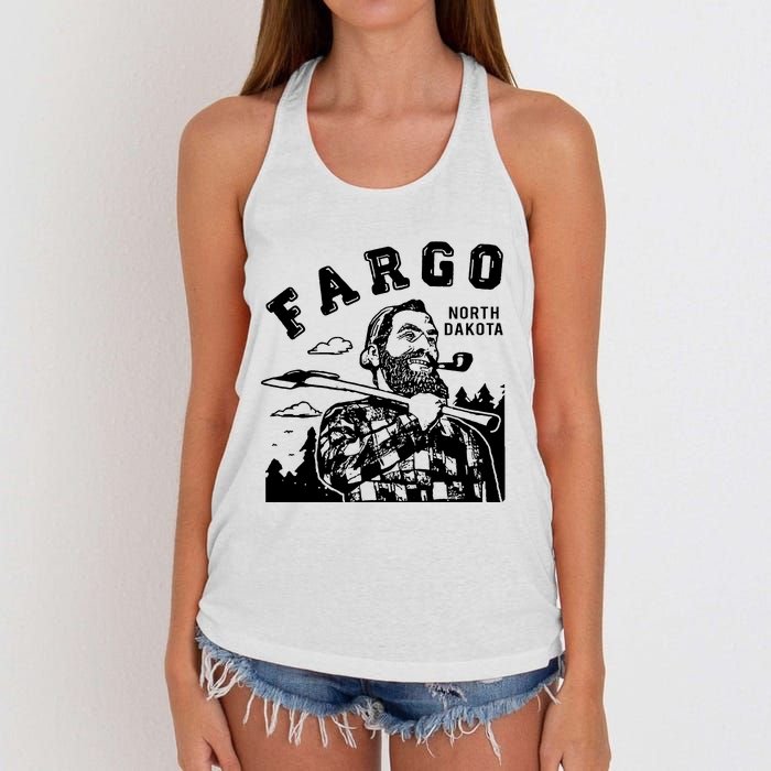 Fargo Paul Bunyan North Dakota Women's Knotted Racerback Tank