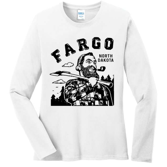 Fargo Paul Bunyan North Dakota Ladies Long Sleeve Shirt