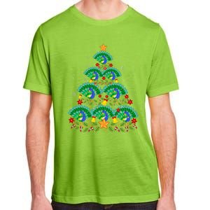 Funny Peacock Bird Lover Xmas Peacock Christmas Tree Adult ChromaSoft Performance T-Shirt