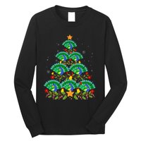 Funny Peacock Bird Lover Xmas Peacock Christmas Tree Long Sleeve Shirt