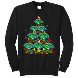 Funny Peacock Bird Lover Xmas Peacock Christmas Tree Sweatshirt