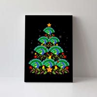 Funny Peacock Bird Lover Xmas Peacock Christmas Tree Canvas