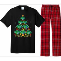 Funny Peacock Bird Lover Xmas Peacock Christmas Tree Pajama Set