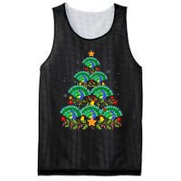 Funny Peacock Bird Lover Xmas Peacock Christmas Tree Mesh Reversible Basketball Jersey Tank