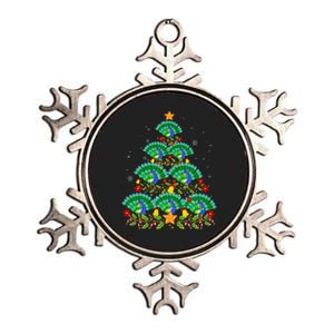 Funny Peacock Bird Lover Xmas Peacock Christmas Tree Metallic Star Ornament