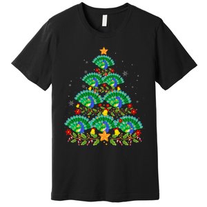 Funny Peacock Bird Lover Xmas Peacock Christmas Tree Premium T-Shirt