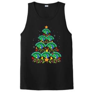 Funny Peacock Bird Lover Xmas Peacock Christmas Tree PosiCharge Competitor Tank