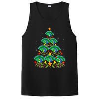 Funny Peacock Bird Lover Xmas Peacock Christmas Tree PosiCharge Competitor Tank