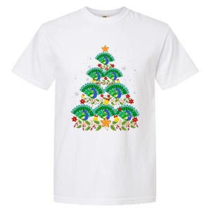 Funny Peacock Bird Lover Xmas Peacock Christmas Tree Garment-Dyed Heavyweight T-Shirt