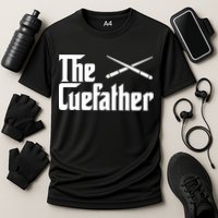 Funny Pool Billiards Player The Cue Father Gift Cooling Performance Crew T-Shirt