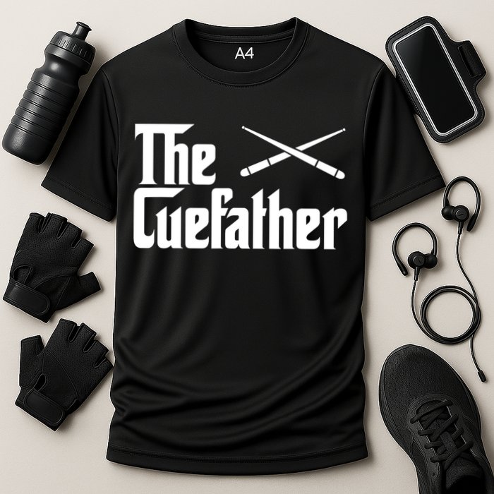 Funny Pool Billiards Player The Cue Father Gift Cooling Performance Crew T-Shirt