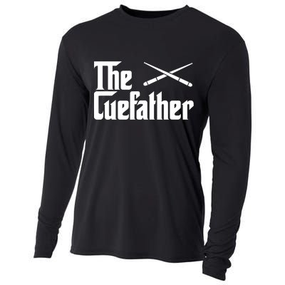 Funny Pool Billiards Player The Cue Father Gift Cooling Performance Long Sleeve Crew
