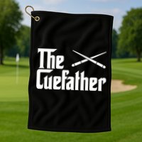 Funny Pool Billiards Player The Cue Father Gift Golf Towel