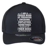 Funny Proud Boss Employee Appreciation Office Funny Boss Flexfit Unipanel Trucker Cap