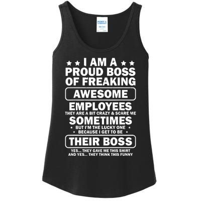 Funny Proud Boss Employee Appreciation Office Funny Boss Ladies Essential Tank