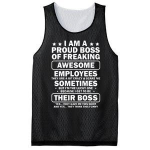 Funny Proud Boss Employee Appreciation Office Funny Boss Mesh Reversible Basketball Jersey Tank