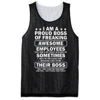 Funny Proud Boss Employee Appreciation Office Funny Boss Mesh Reversible Basketball Jersey Tank