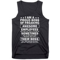 Funny Proud Boss Employee Appreciation Office Funny Boss Tank Top