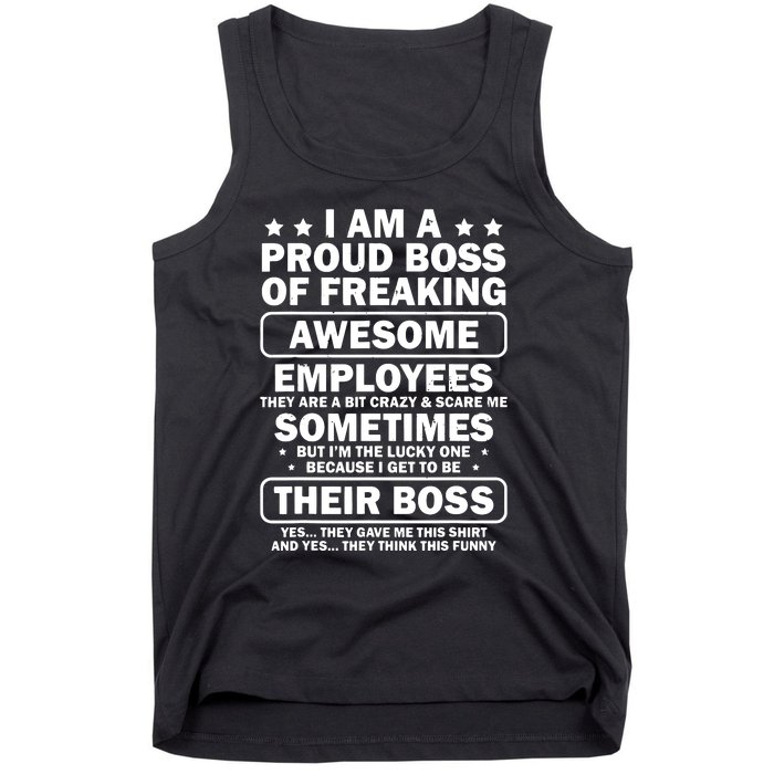 Funny Proud Boss Employee Appreciation Office Funny Boss Tank Top