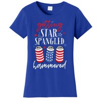 Funny Patriotic Beer Flag Getting Star Spangled Hammered Gift Women's T-Shirt