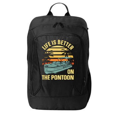 Funny Pontoon Boat Art For Boating Pontoon Captain City Backpack