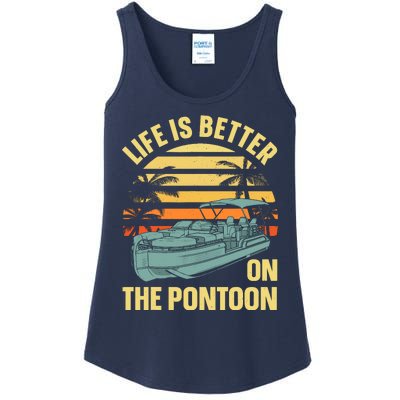 Funny Pontoon Boat Art For Boating Pontoon Captain Ladies Essential Tank