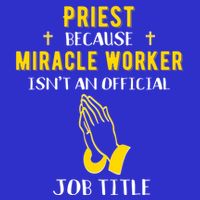 Funny Priest Because Miracle Worker Isn't A Job Title Church Gift Mesh Reversible Basketball Jersey Tank