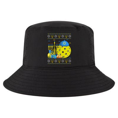 Funny Pickleball Ball Orah Dreidel Ugly Hanukkah Sweater Funny Gift Cool Comfort Performance Bucket Hat
