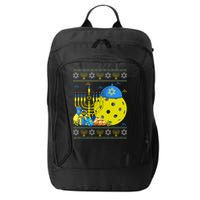 Funny Pickleball Ball Orah Dreidel Ugly Hanukkah Sweater Funny Gift City Backpack