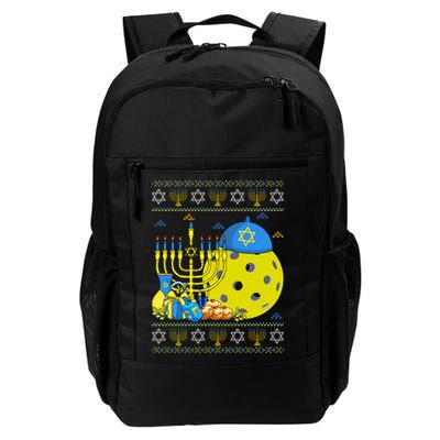 Funny Pickleball Ball Orah Dreidel Ugly Hanukkah Sweater Funny Gift Backpack
