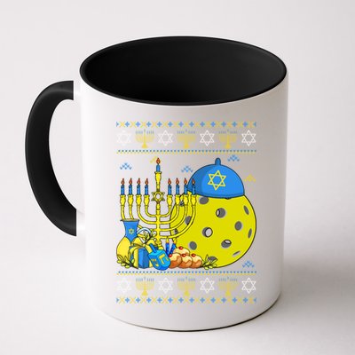 Funny Pickleball Ball Orah Dreidel Ugly Hanukkah Sweater Funny Gift Mug