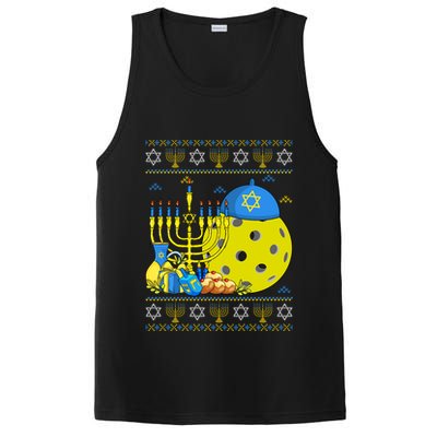 Funny Pickleball Ball Orah Dreidel Ugly Hanukkah Sweater Funny Gift PosiCharge Competitor Tank