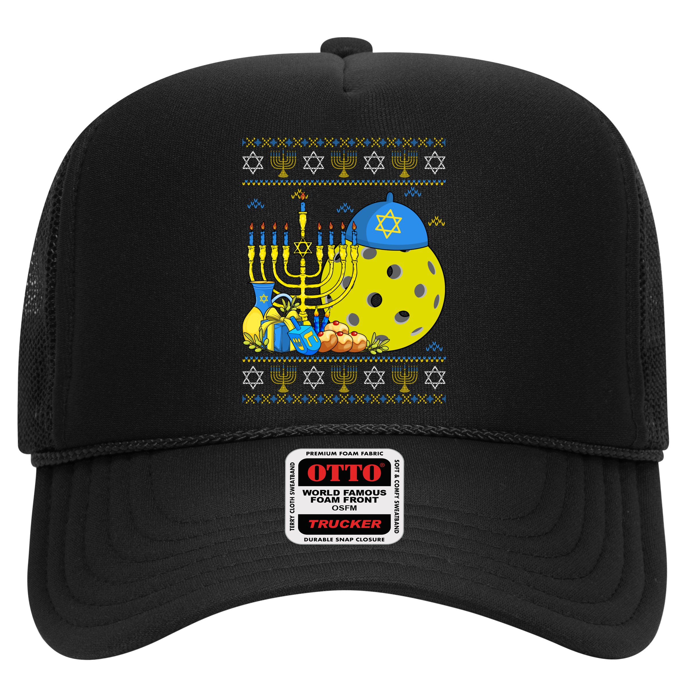 Funny Pickleball Ball Orah Dreidel Ugly Hanukkah Sweater Funny Gift Hat