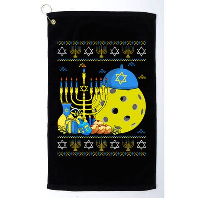 Funny Pickleball Ball Orah Dreidel Ugly Hanukkah Sweater Funny Gift Golf Towel