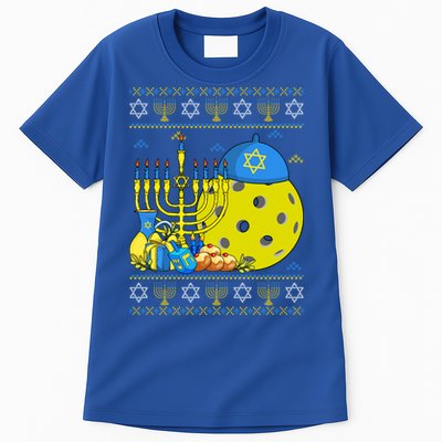Funny Pickleball Ball Orah Dreidel Ugly Hanukkah Sweater Funny Gift Tall T-Shirt