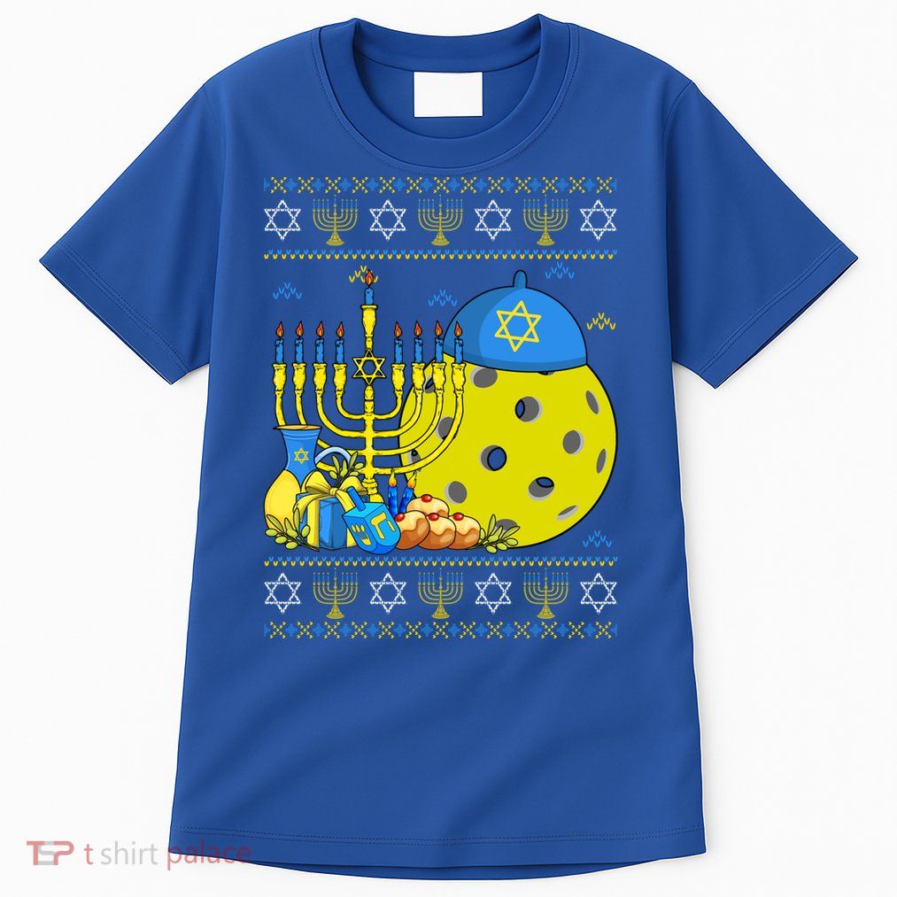 Funny Pickleball Ball Orah Dreidel Ugly Hanukkah Sweater Funny Gift Tall T-Shirt