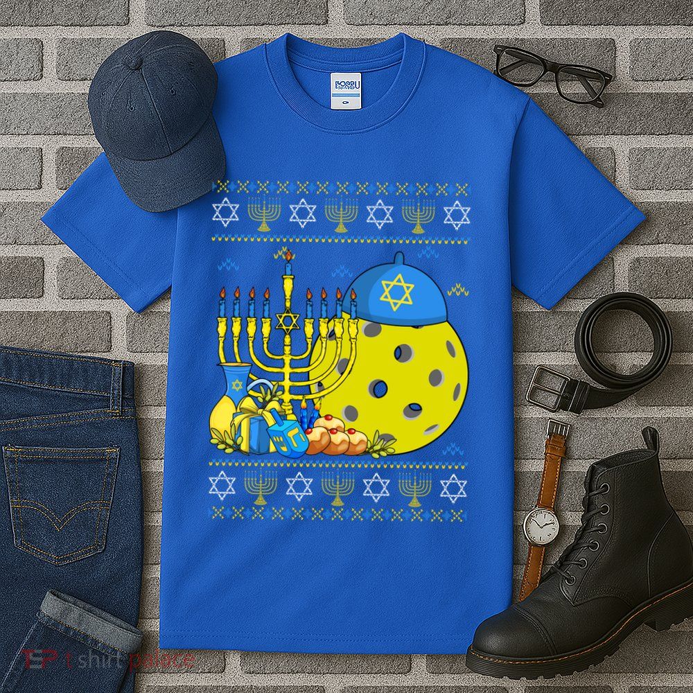 Funny Pickleball Ball Orah Dreidel Ugly Hanukkah Sweater Funny Gift Tall T-Shirt