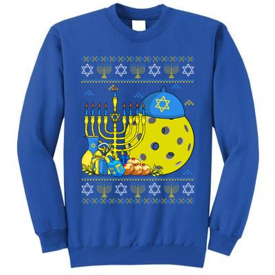 Funny Pickleball Ball Orah Dreidel Ugly Hanukkah Sweater Funny Gift Tall Sweatshirt