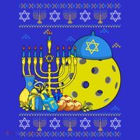 Funny Pickleball Ball Orah Dreidel Ugly Hanukkah Sweater Funny Gift Baby Bodysuit