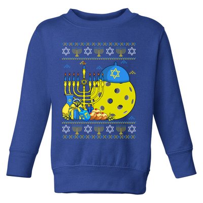 Funny Pickleball Ball Orah Dreidel Ugly Hanukkah Sweater Funny Gift Toddler Sweatshirt