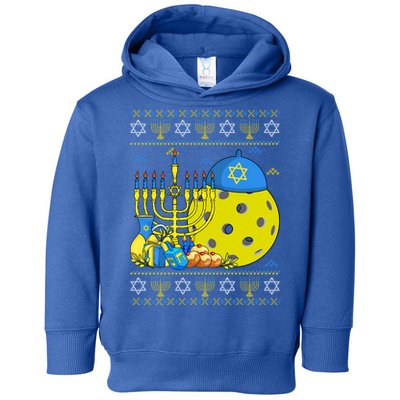 Funny Pickleball Ball Orah Dreidel Ugly Hanukkah Sweater Funny Gift Toddler Hoodie