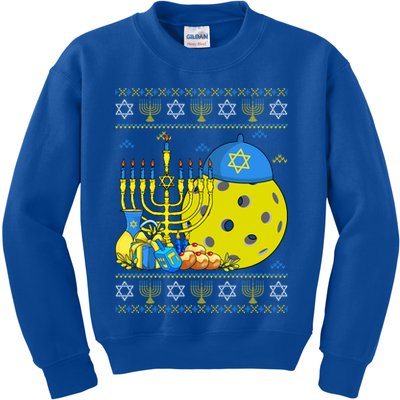 Funny Pickleball Ball Orah Dreidel Ugly Hanukkah Sweater Funny Gift Kids Sweatshirt
