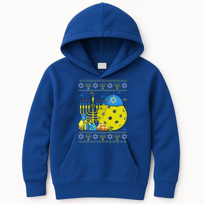 Funny Pickleball Ball Orah Dreidel Ugly Hanukkah Sweater Funny Gift Kids Hoodie
