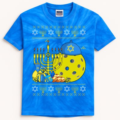 Funny Pickleball Ball Orah Dreidel Ugly Hanukkah Sweater Funny Gift Kids Tie-Dye T-Shirt