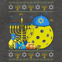Funny Pickleball Ball Orah Dreidel Ugly Hanukkah Sweater Funny Gift Vector Backpack