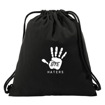 Funny Pictures Bye Haters With Hands Drawstring Bag