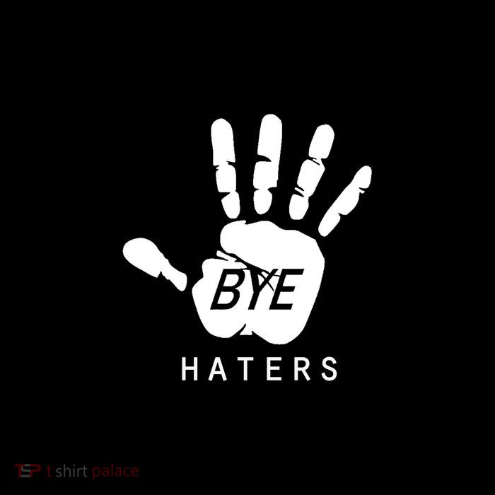 Funny Pictures Bye Haters With Hands Drawstring Bag