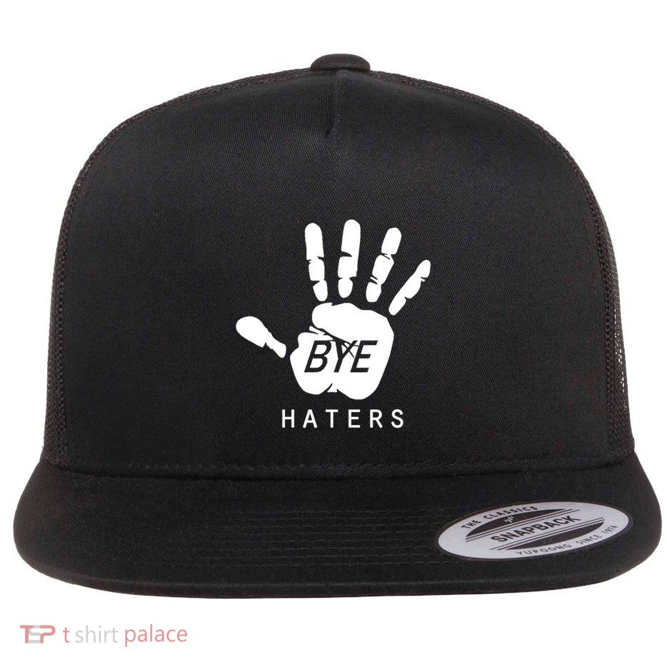 Funny Pictures Bye Haters With Hands Flatbill Hat