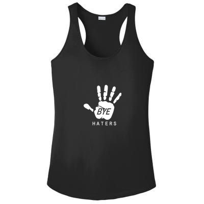 Funny Pictures Bye Haters With Hands Ladies PosiCharge Competitor Racerback Tank